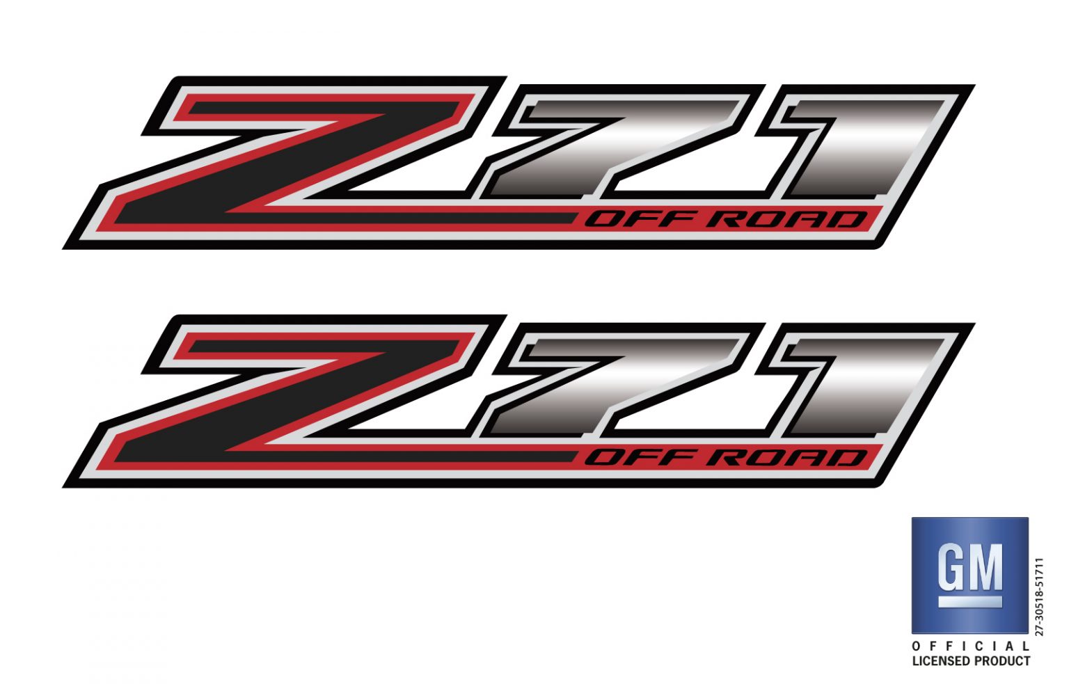 Chevrolet Silverado 2014-2019 Z71 OFF ROAD Bedside Decals Set GM ...