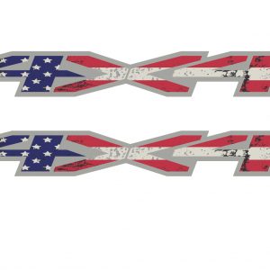 4x4 flag bedside decal