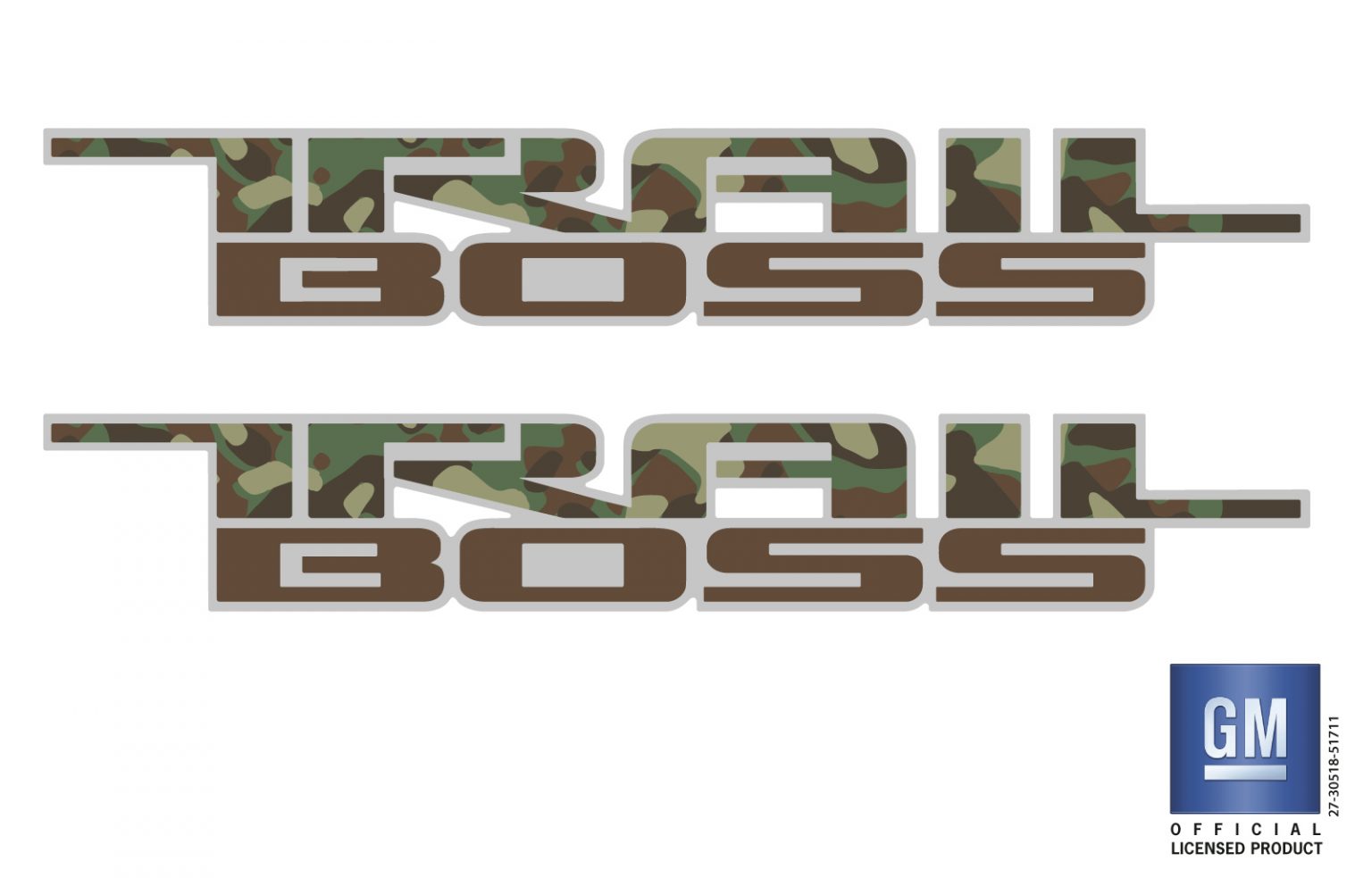 Chevy Silverado Next Gen Camouflage Trail Boss Z71 Bedside Decals Gm Official Licensed Product 