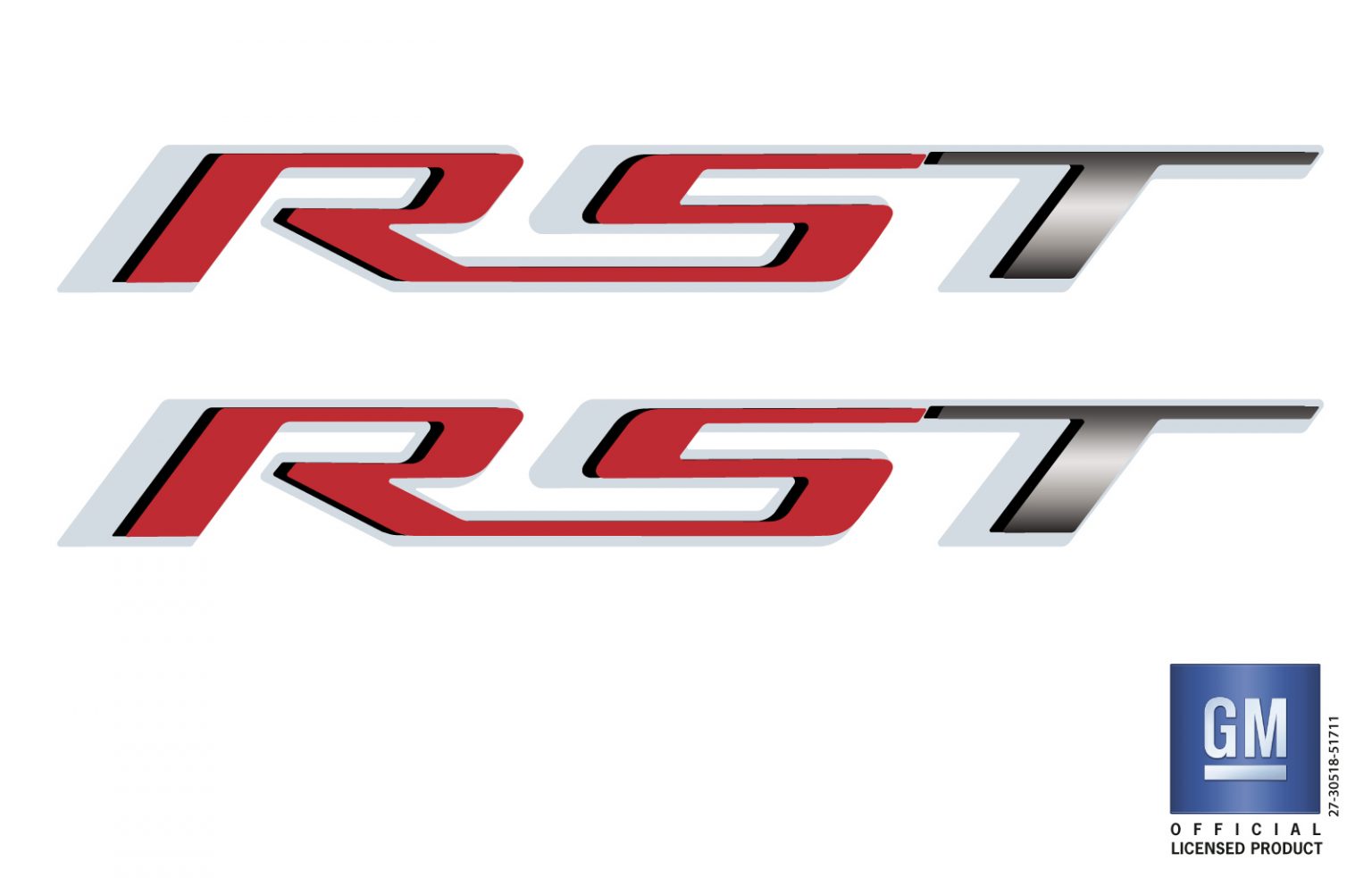 Chevy Silverado RST Truck Bed Side Decals Red 2019-2022 GM OFFICIAL ...