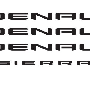 Denali emblem overlays gloss black