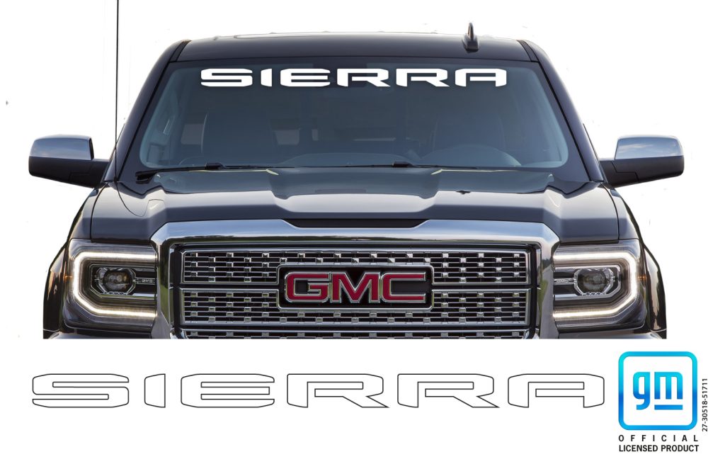 white sierra windshield banner