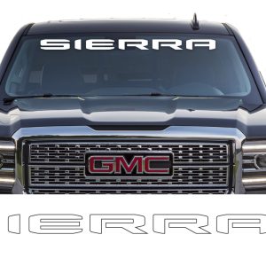 white sierra windshield banner