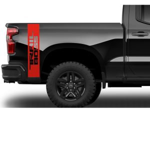 Vertical Red Trail Boss Bedside Decal