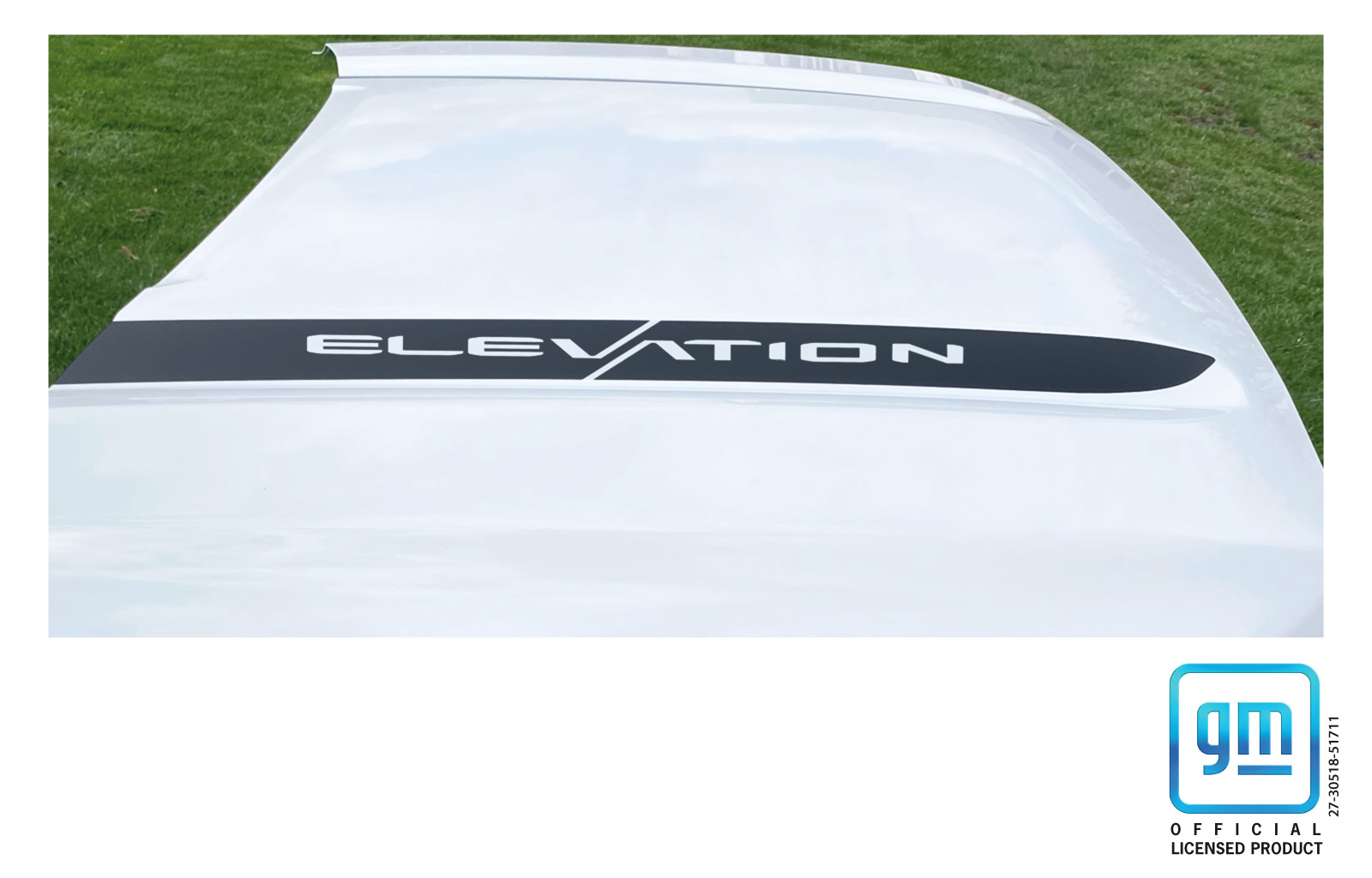 GMC SIERRA Matte Black Elevation Hood Decals Set of 2 - Image 2