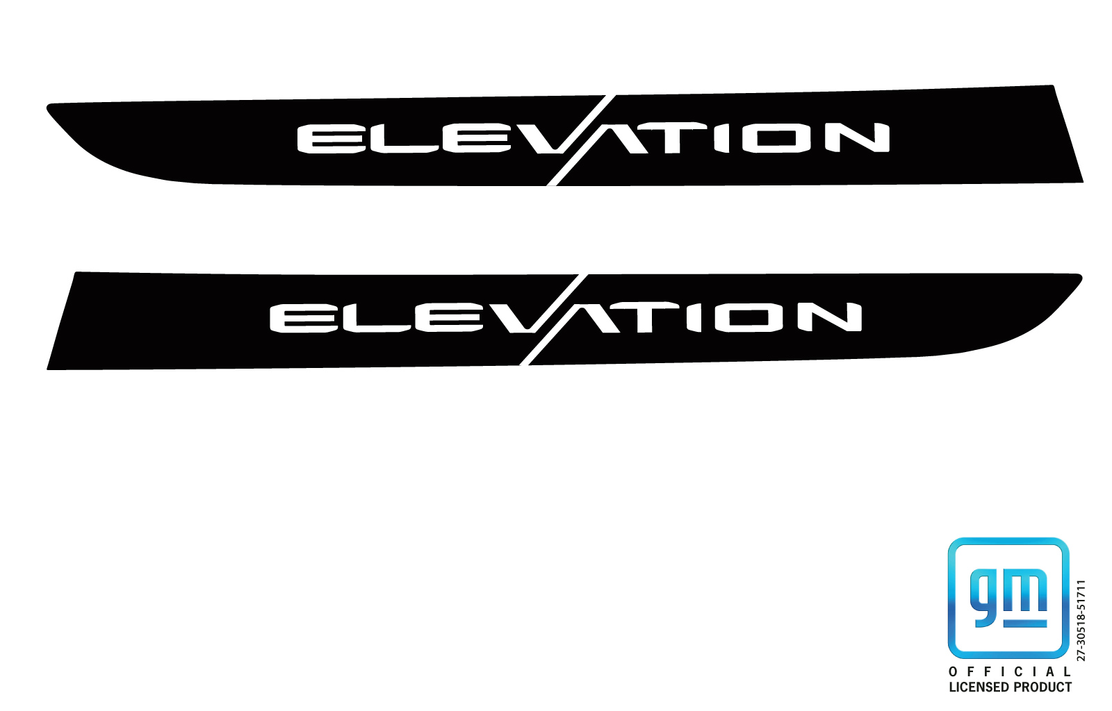 GMC SIERRA Matte Black Elevation Hood Decals Set of 2 - Image 3